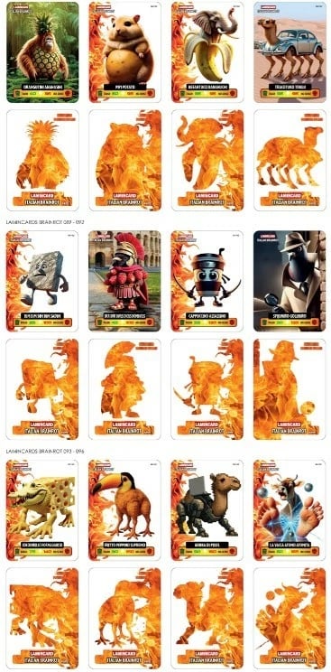 Kartela koleksioni Pulio Brainrot Laminacard 1180596, 5 karta për sashe, display 24 sashe