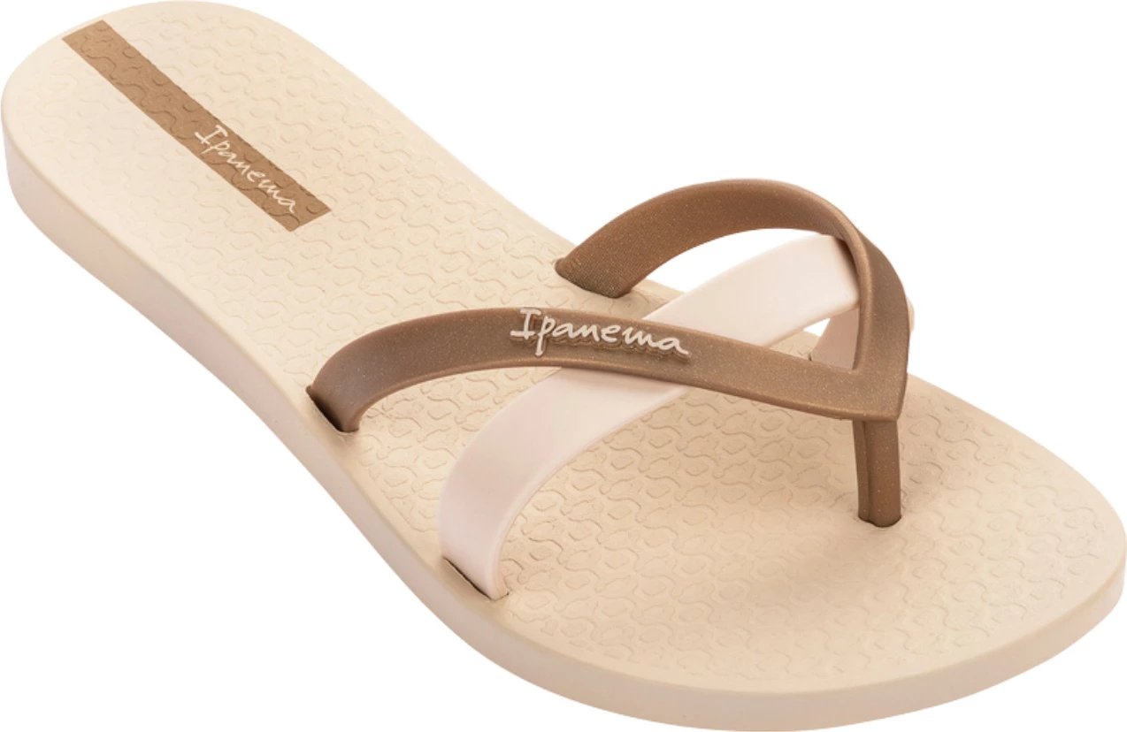 Flip-flop për femra Ipanema, beige-gold