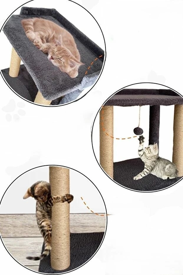 Shtrat për mace Liza, anthracite, Paws & Whiskers