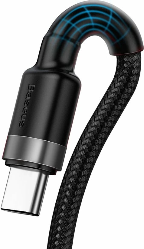 Kabllo Baseus Cafule CATKLF-PG1, USB-A në USB-C, 1m, 40W, Gri-e zezë