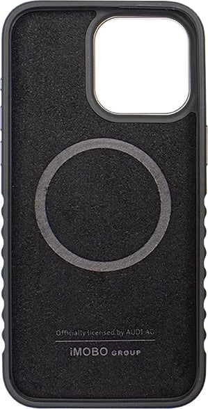 Mbështjellës Audi Genuine Leather me MagSafe për iPhone 15 Pro Max, zi e kuqe