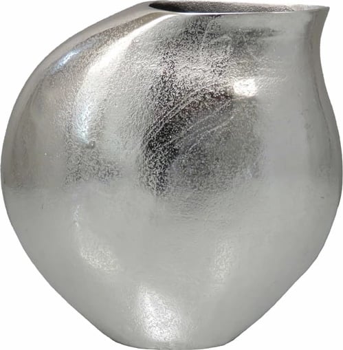 Vazo BRONTIE, alumin, ngjyrë argjendi, 30x13x29 cm
