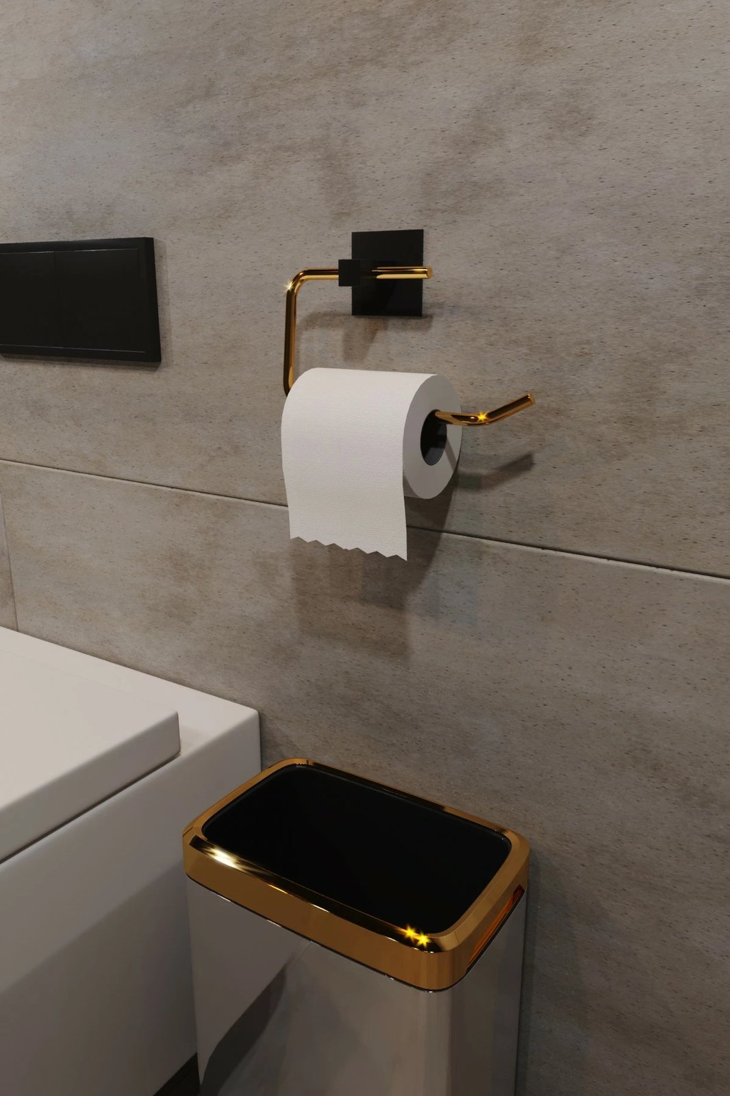 Mbajtës letre tualeti, ngjyrë ari, Aberto Design