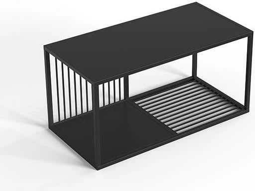 Tavolinë kafeje metalike Nextdeco H35x70x35cm, e zezë