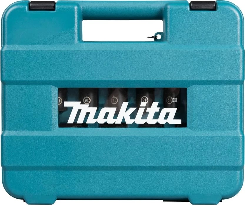 Set çelësa goditës Makita E-16586, 1/2", 12 copë, zi