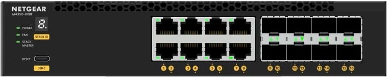 Switch Netgear XSM4316-100NES 16 porte 10Gbps e zezë