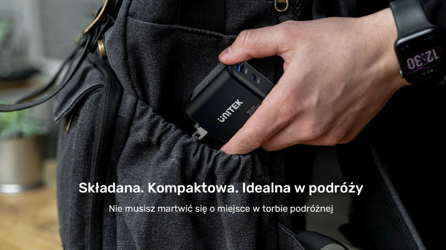Karikues Unitek GaN PD 35W USB-C + USB-A, i zi Karikues Unitek GaN PD 35W USB-C + USB-A, i zi
