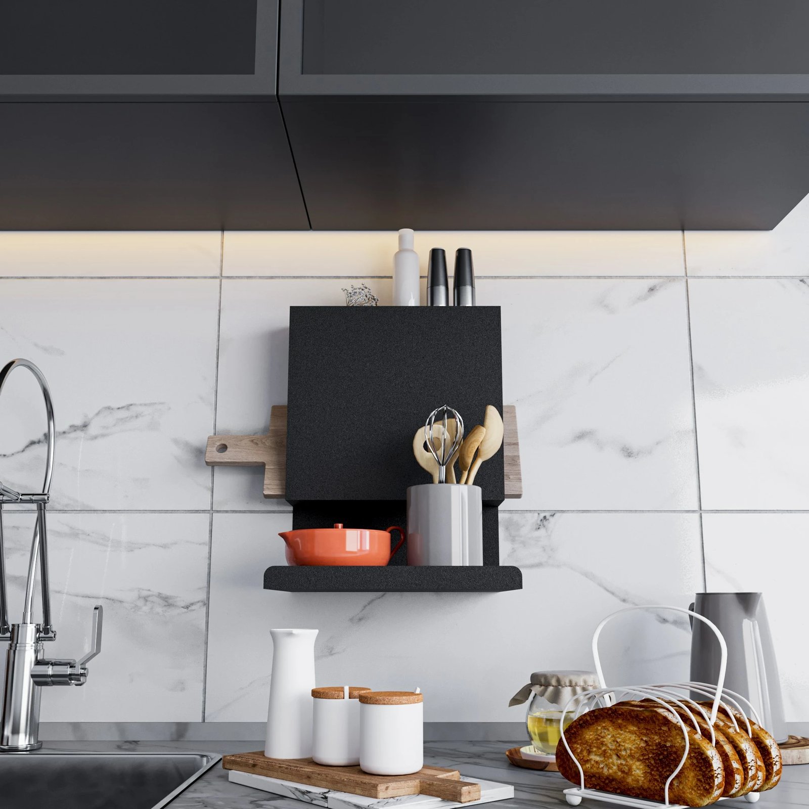 Raft muri Hanah Home, Brano, metal i zi, 25x23x33cm