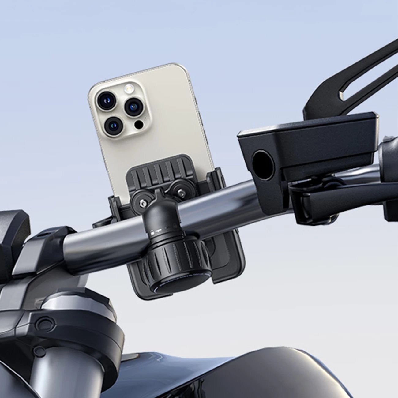 Mbajtës celulari Baseus GoTrip për biçikletë/skuter/moped, i zi