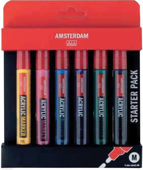 Markerë Talens Amsterdam set 6 ngjyra, Medium