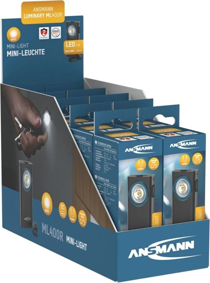 Dritë çelësi ANSMANN ML400R, LED, 300 mAh, e zezë