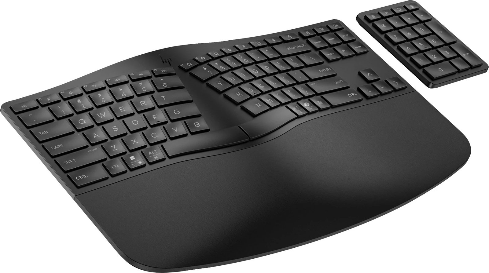 Tastierë ergonomike pa kabllo HP 965, Full-size, Membranë, USB Type-A, E zezë, 2 copë