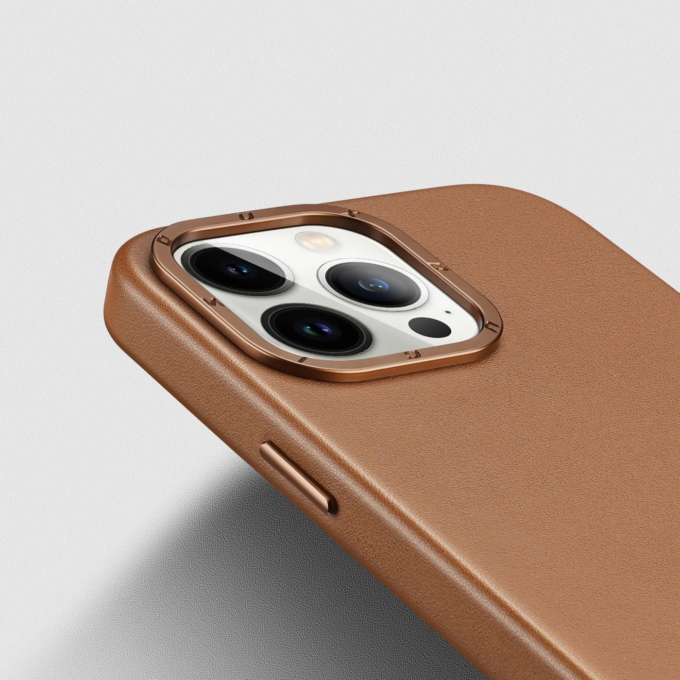Mbështjellës Dux Ducis Grit për iPhone 14 Pro Max, eco leather, MagSafe, Kafe