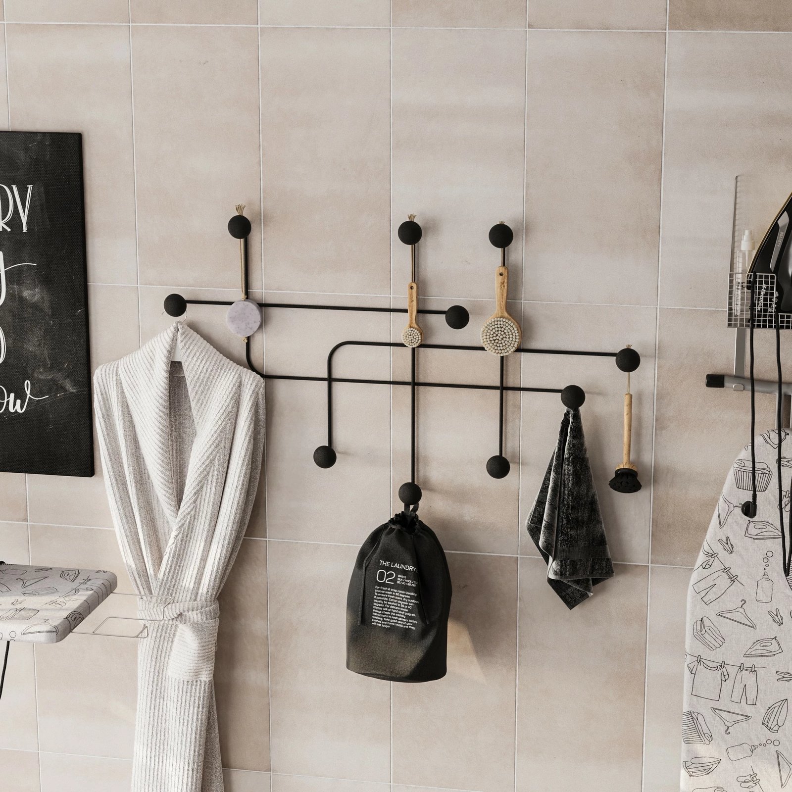 Varëse muri metalike Wallity, Samara, ngjyrë e zezë