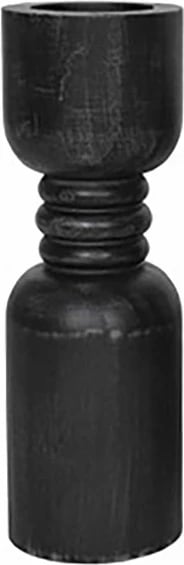 Mbajtëse qirinjsh MOMA, dru, e zezë, 13x13x30 cm