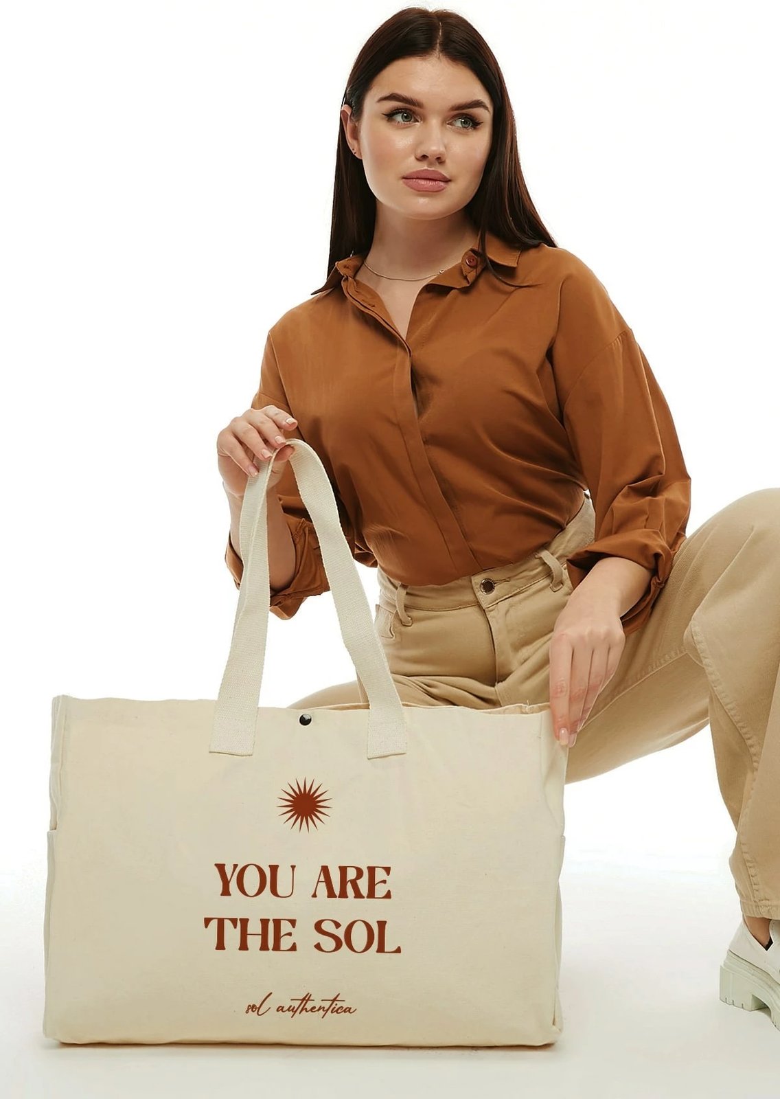 Torbë tote Zoozie Bags, krem, 2198