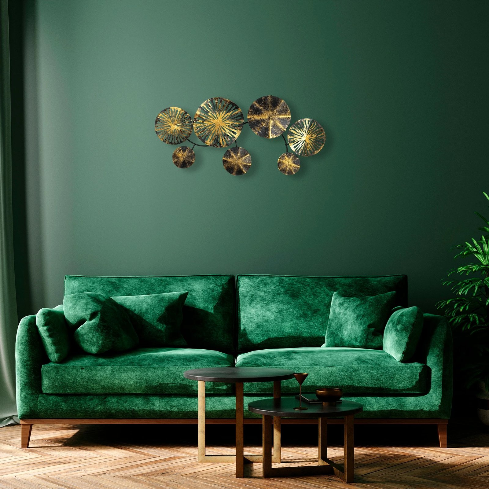 Aksesor dekorativ metalik për mur Wallity, Eysan