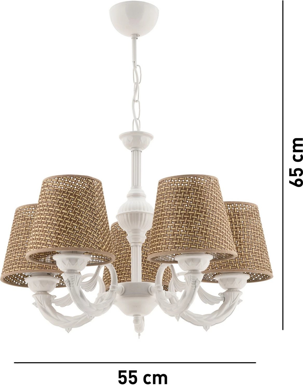 Llambë tavani Opviq Fiona Hazeran, natyrale, e bardhë