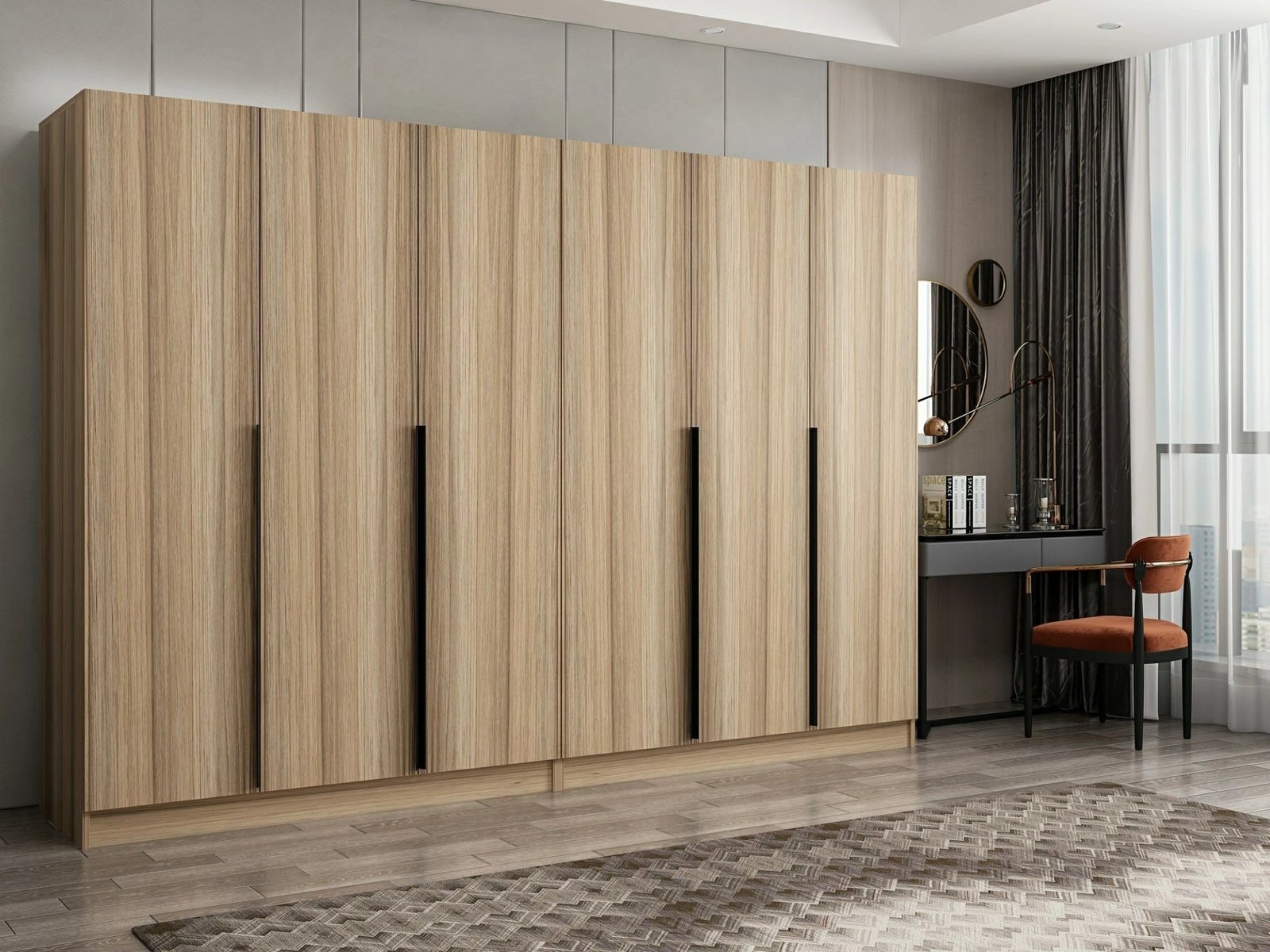 Dollap për dhomë gjumi, ngjyrë lisi, Skye Decor Kale Plus - 7797