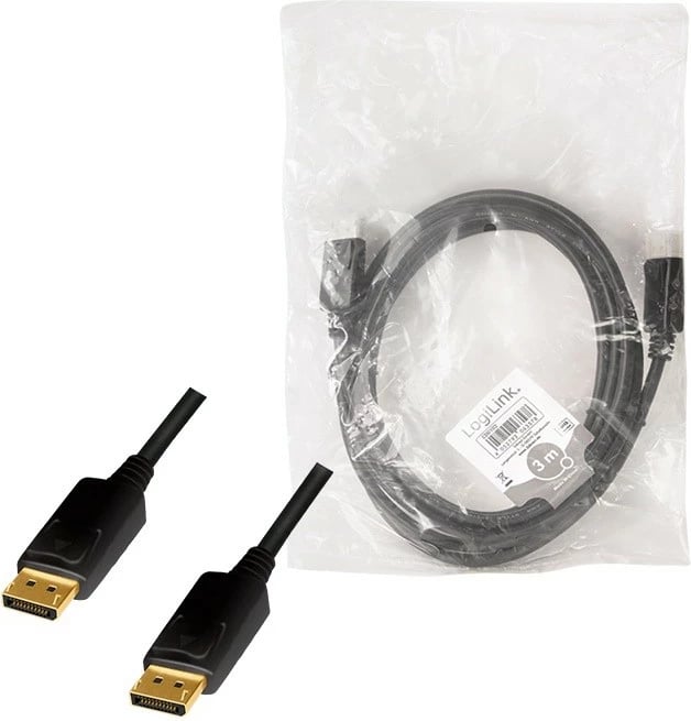 Kabllo DisplayPort LogiLink CD0102, 3m, 4K/60Hz, e zezë