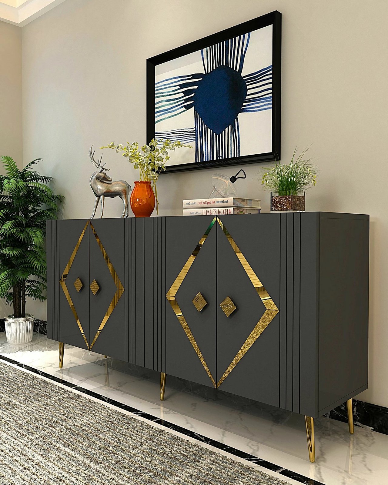 Konsol Skye Decor, Domino KB150, antracit, ar