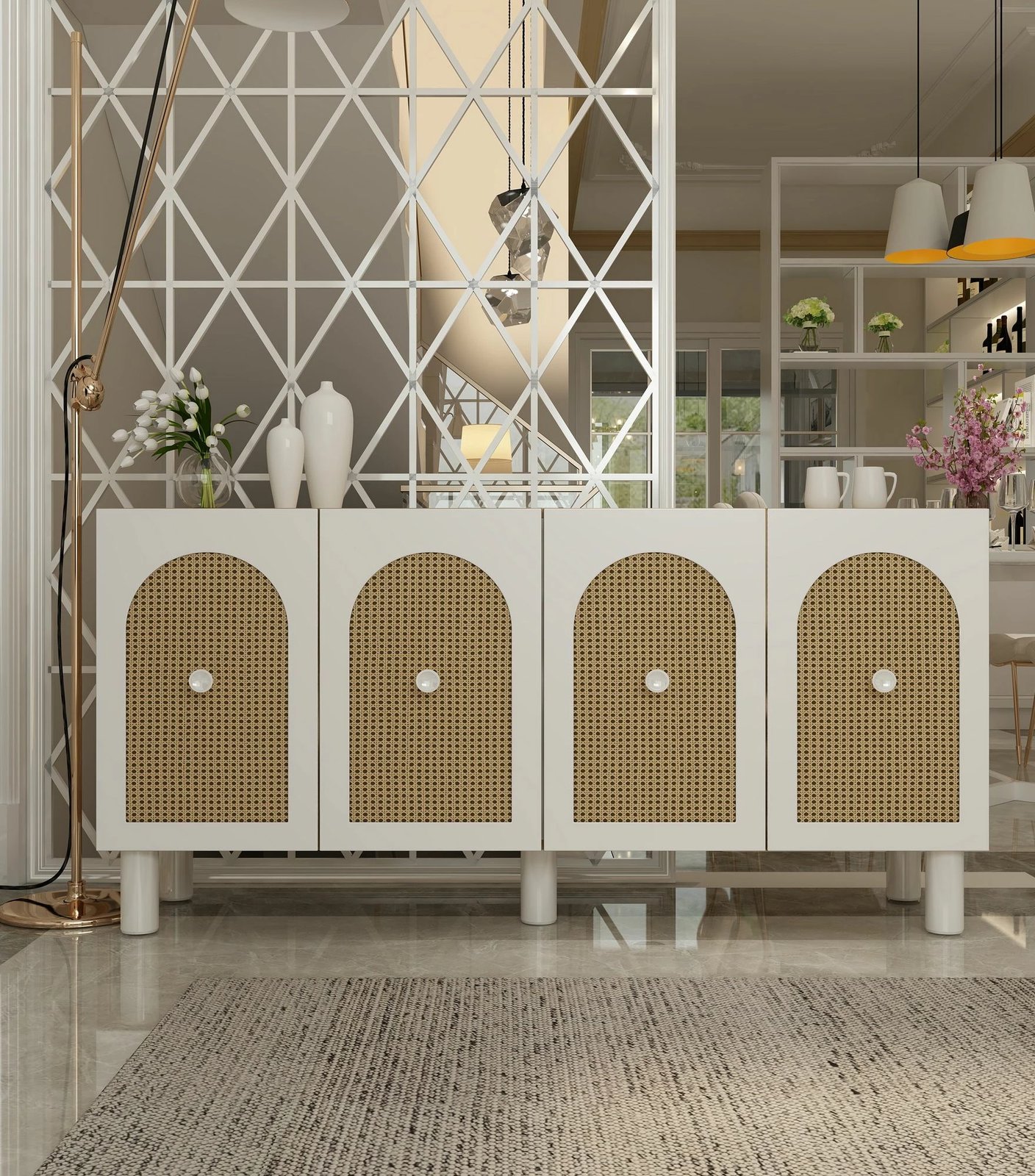 Konsol Skye Decor, ngjyrë lis safir, hazeran