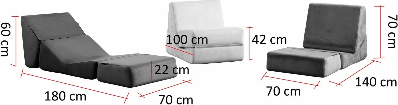 Krevat-karrige një vendësh Atelier del Sofa, Origami, ngjyrë krem