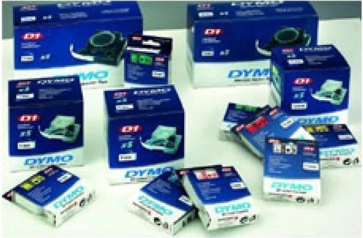 Kasetë etiketuese Dymo D1 45807 S0720870 19mm x 7m, tekst i zi në sfond të kuq