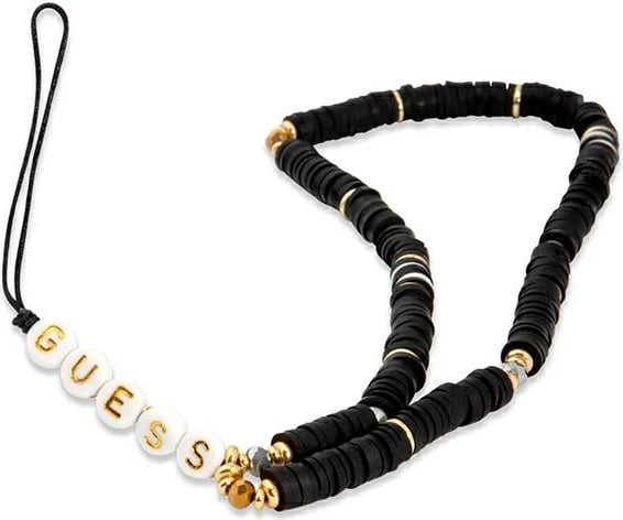 Mbështjellës telefoni Guess GUSTPEARK, Heishi Beads, i zi