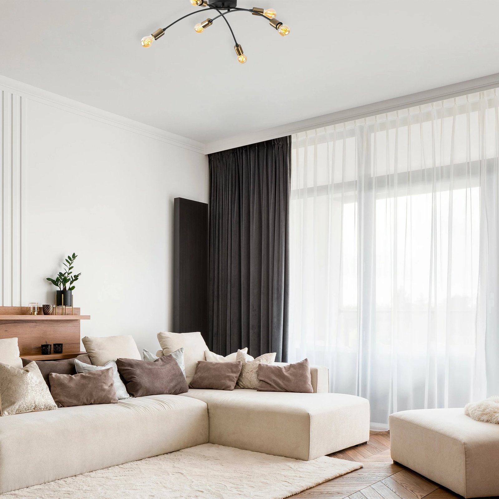 Llambadar Opviq, Banana - 1142, ngjyrë e zezë, vintage