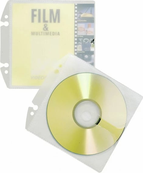 Mbështjellës CD Durable, xhepa portofol, 2 disqe, transparent, 10 copë