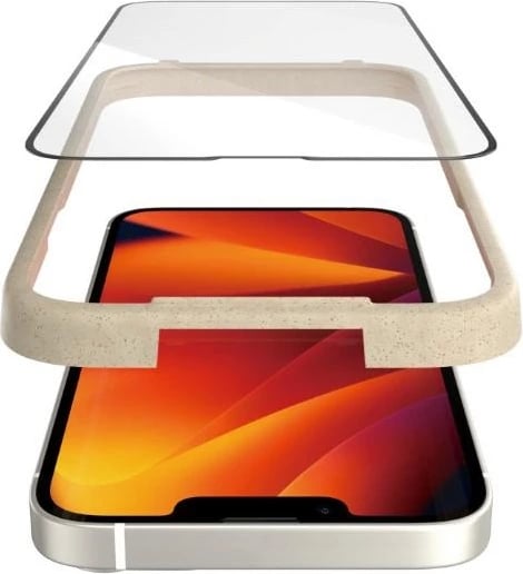 Mbrojtës ekrani PanzerGlass Ultra-Wide Fit Privacy me EasyAligner për iPhone 14/13 Pro/13, Antibakterial