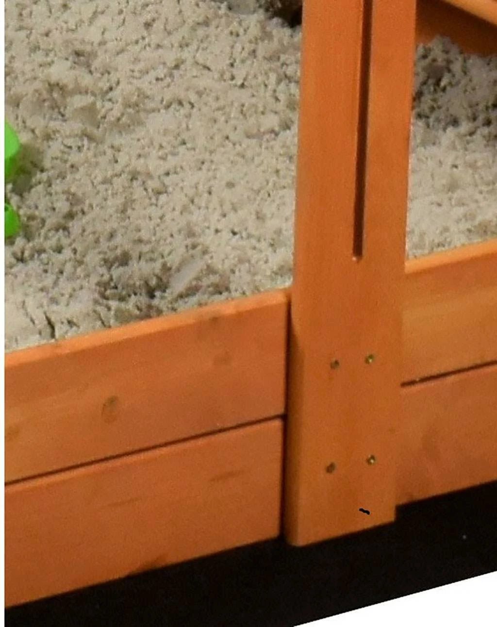 Tendë për kutinë me rërë, BABY MIX, 120x120 cm, me konstruksion druri, blu e bardhë