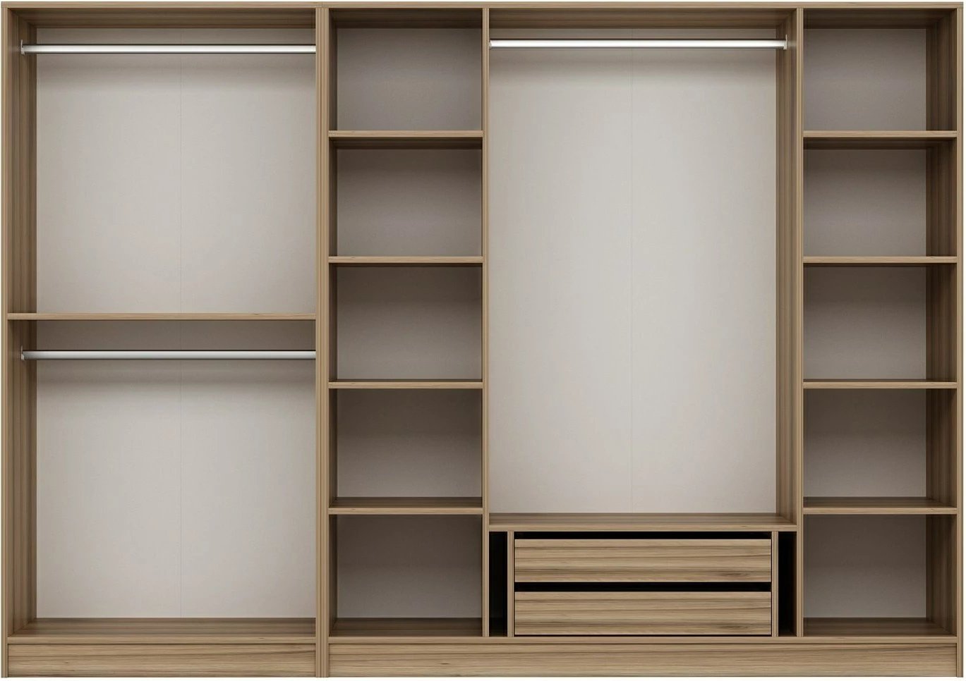 Dollap garderobe, ngjyrë dore, Skye Decor, 7670, 270x210x52 cm