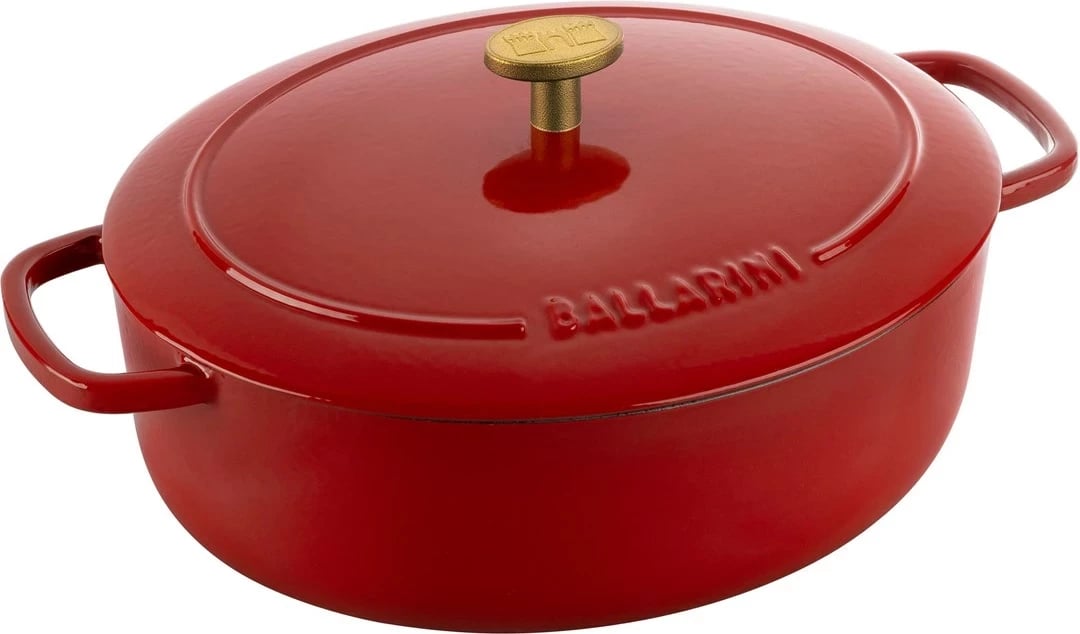 Tigan i thellë Ballarini Bellamonte, Gize, Oval, 2.2 ltr, Kuq