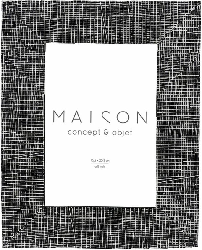 Kornizë Olaf për foto, polirezina, xham, e zezë-bardhë, 21x2x27 cm