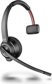 Kufje me mikrofon, Poly Savi 8210 UC 8D3F1AA#ABB, DECT 1880-1900 MHz, USB-A, mono, ANC, Microsoft Teams Certified, e zezë, set