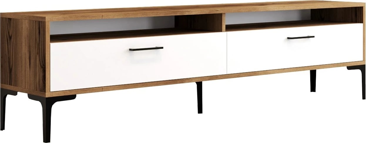 Komodë TV Istanbul 2, ngjyrë arrë-bardhë