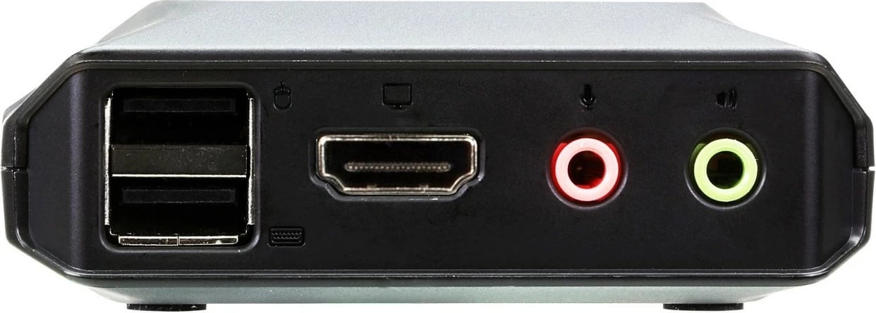 Switch KVM ATEN CS22H, 2 porta USB, HDMI, me selektor të largët, 4K