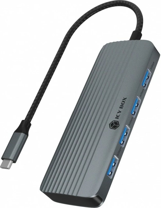 Docking station IcyBox IB-DK4022a-CPD, 6-in-1, HDMI, USB, Power Delivery, anthracite