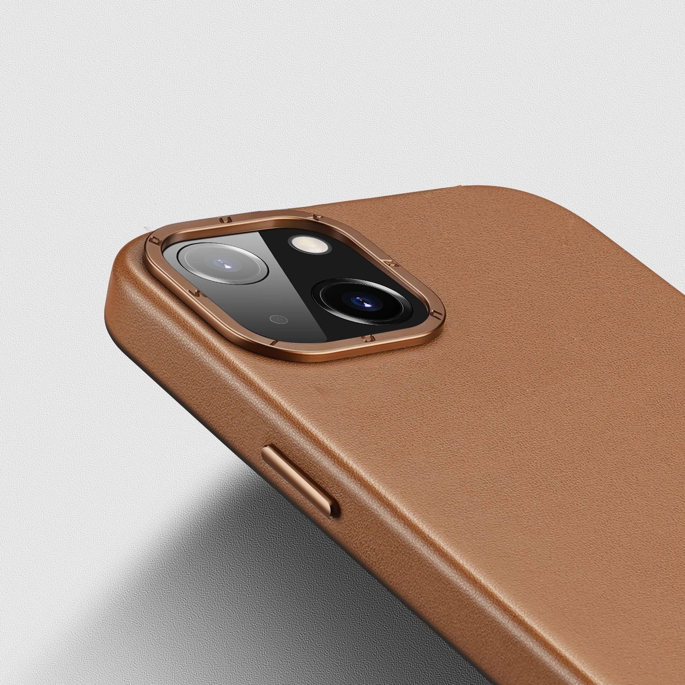 Mbështjellës Dux Ducis Grit për iPhone 14 Plus, lëkurë ekologjike, MagSafe, Kafe