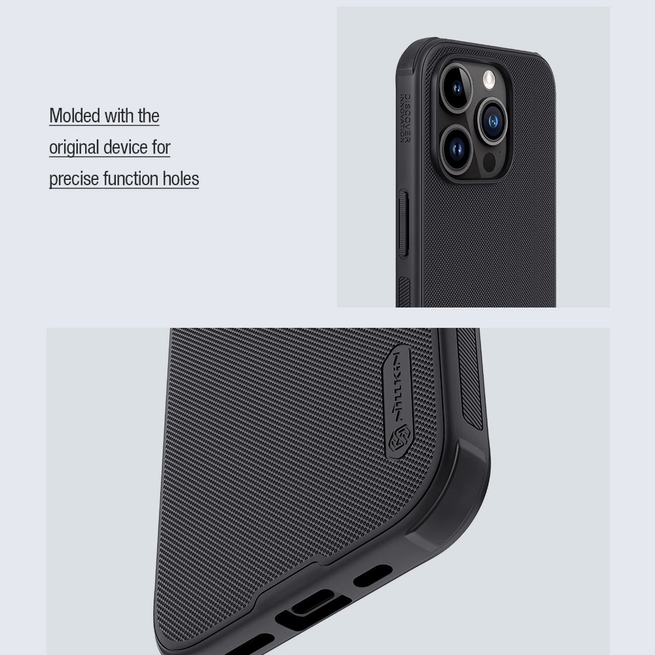 Mbështjellës Nillkin Super Frosted Shield Pro Magnetic për iPhone 15 Pro Max, i zi