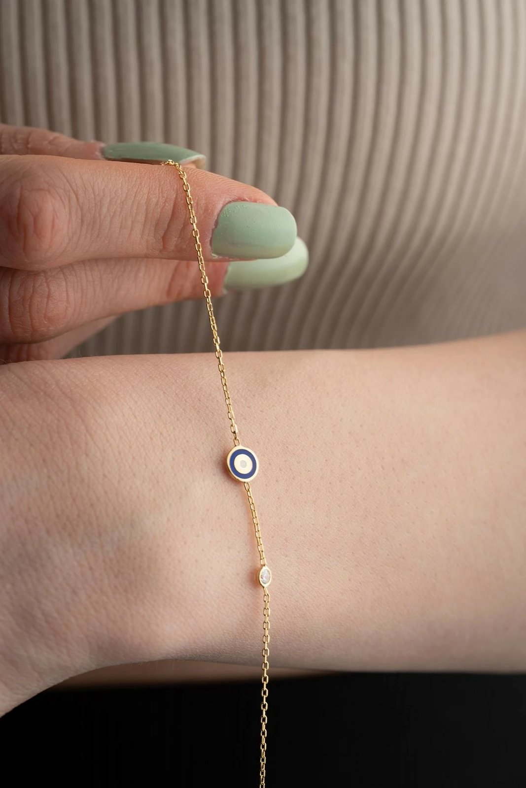 Byzylyk argjendi Jumeon, NRZ999640, ngjyrë ari, kaltër e bardhë