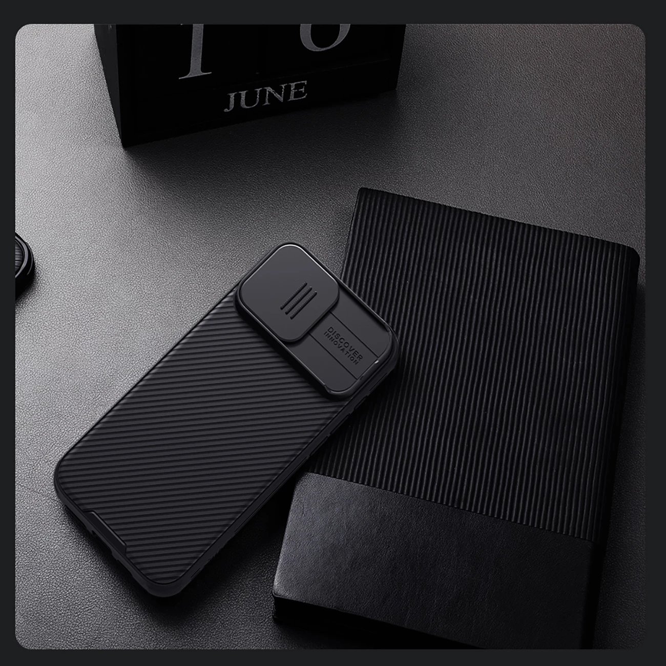 Mbështjellës Nillkin CamShield Pro Magnetic për iPhone 16 Pro, i zi Mbështjellës Nillkin CamShield Pro Magnetic për iPhone 16 Pro, i zi