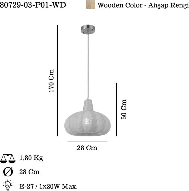 Llambë tavani Opviq, Tormes, ngjyrë antike, 03-P01-WD