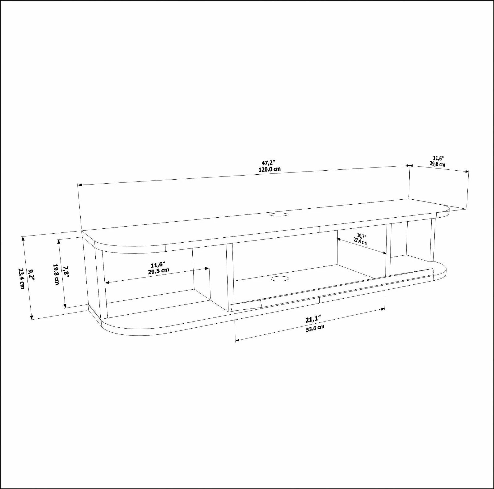 Komodë televizori Skye Decor, ngjyrë antracit, Ibarra