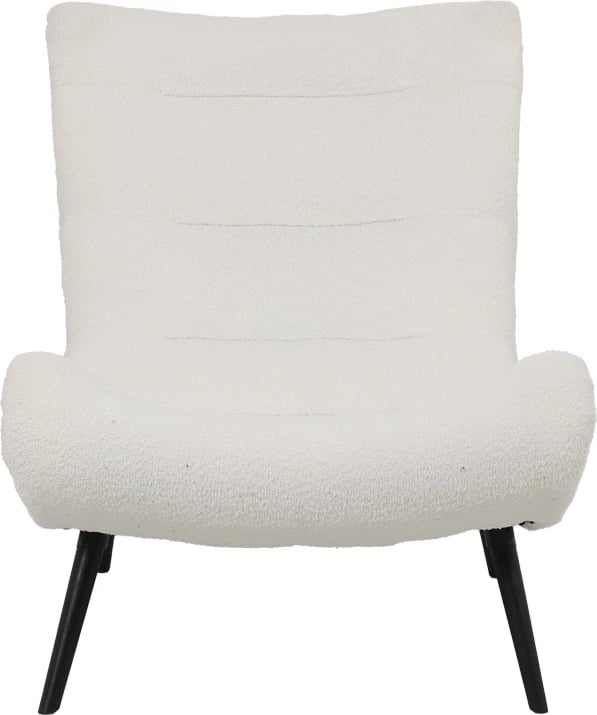 Karrige boucle, ngjyrë e bardhë, 97x80x100cm