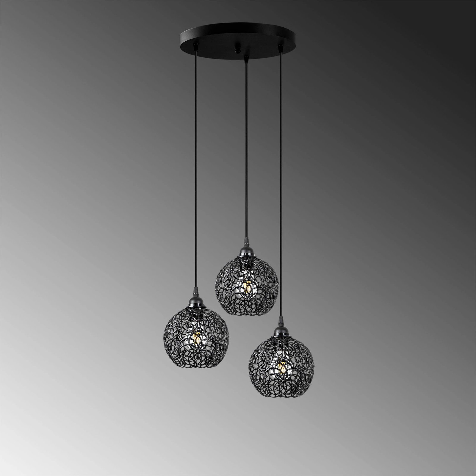 Llambë tavani Opviq Hay, metal i zi, 40x40x113 cm