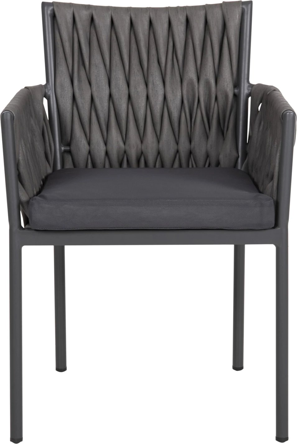 Karrige alumini MARTIN FH5564.12, kornizë antracit dhe ratan sintetik antracit, 56x56x80H cm