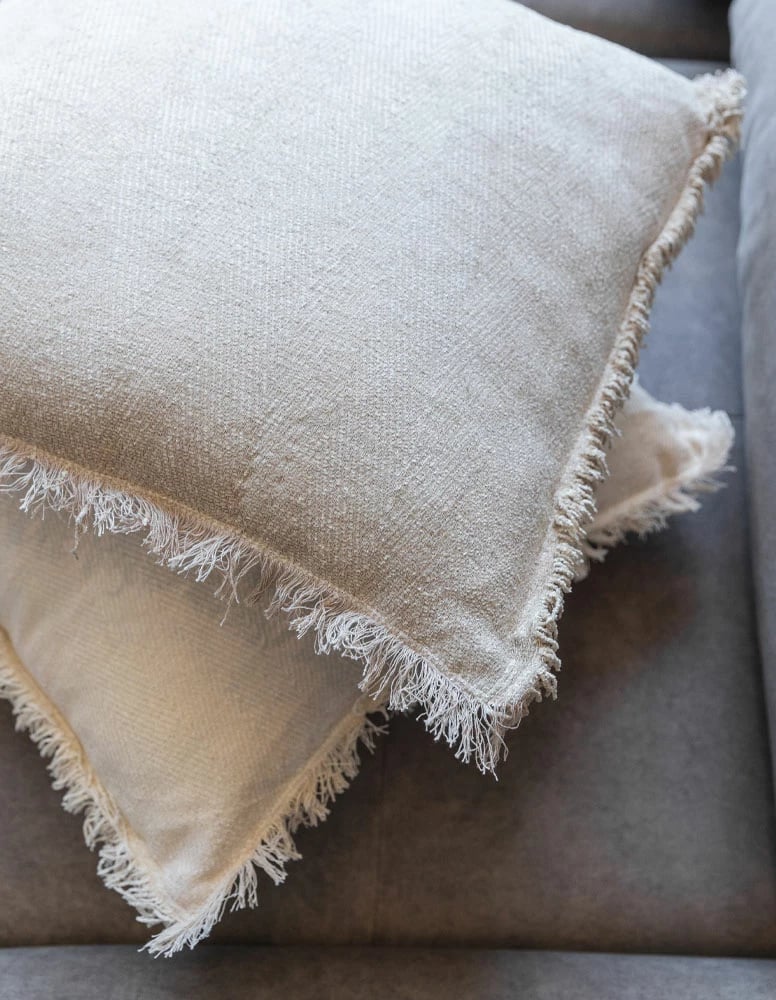 Jastëk dekorativ BELUD, 45x45cm, material poliester, i bardhë